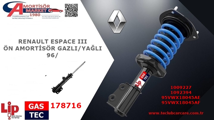 RENAULT ESPACE III 96 ÖN GAZLI AMORTİSÖR